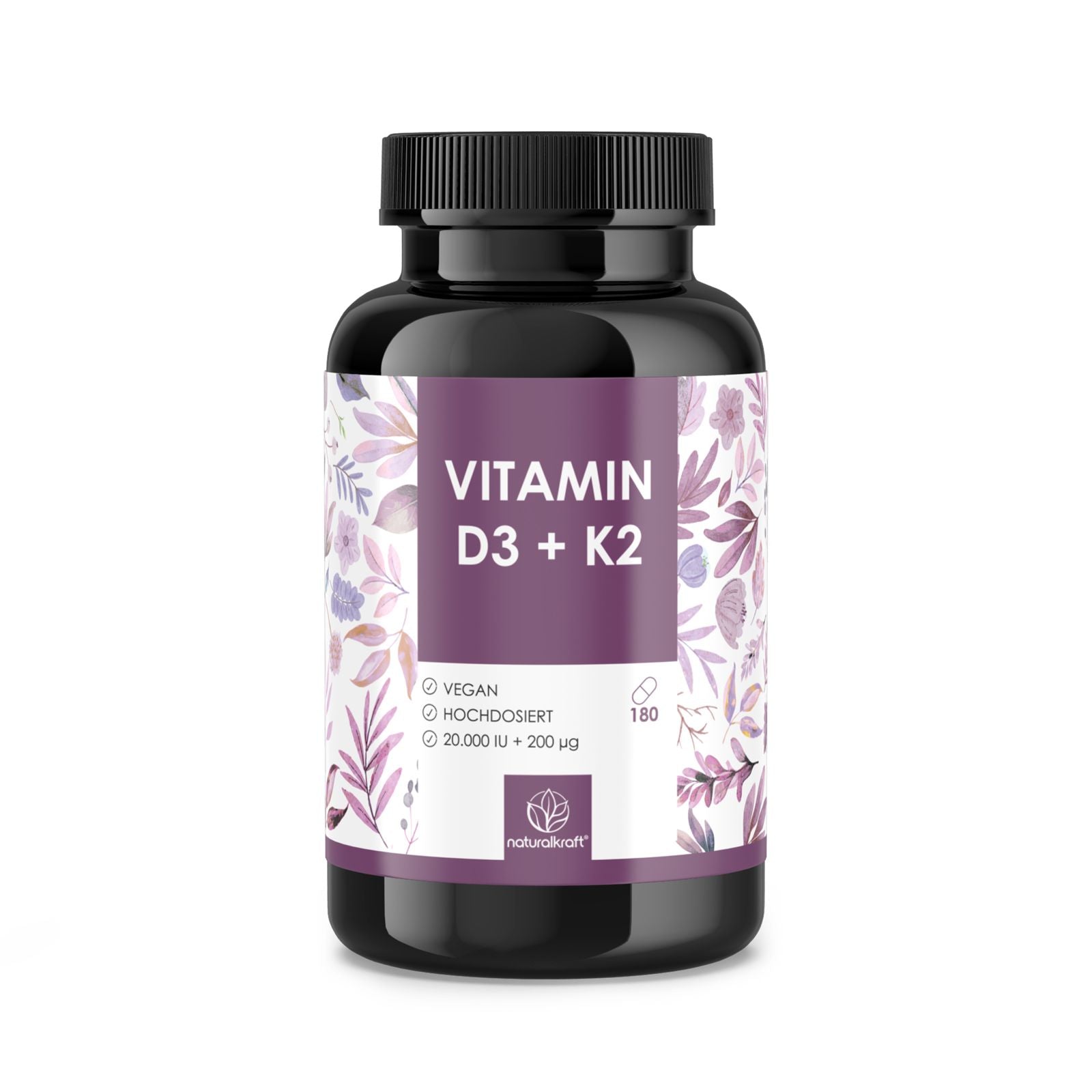 Vitamin D3 + K2 Hochdosiert – 90 Vegane Kapseln Mit Magnesium | Made In Germany