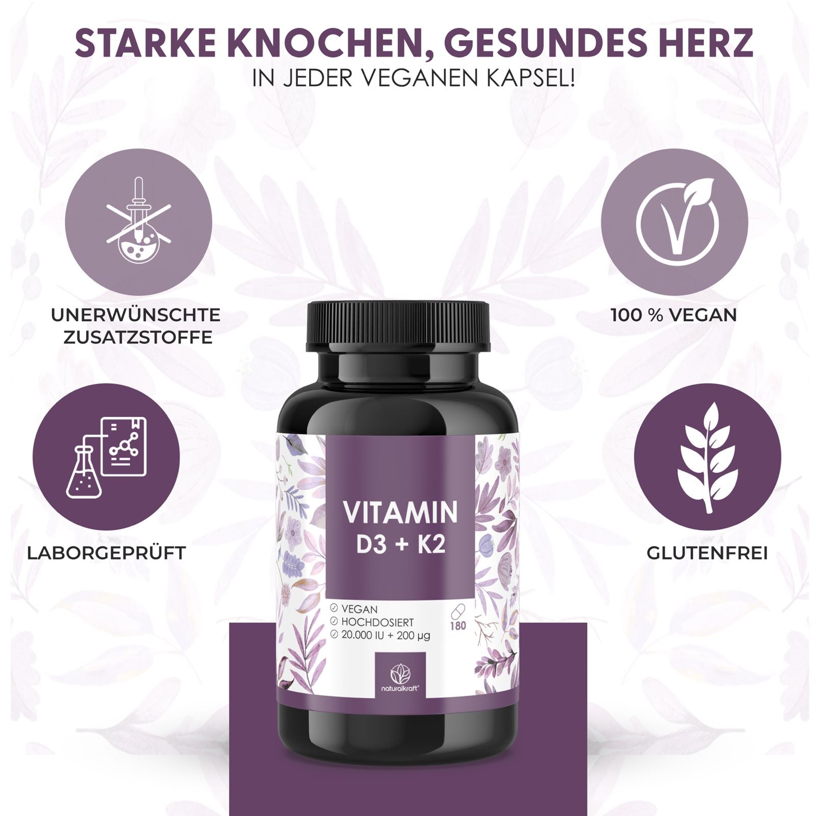 Vitamin D3 + K2 Kapseln